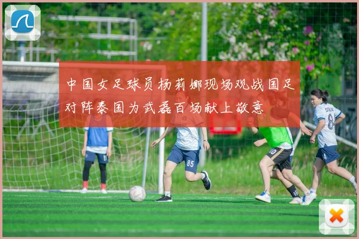 中国女足球员杨莉娜现场观战国足对阵泰国为武磊百场献上敬意